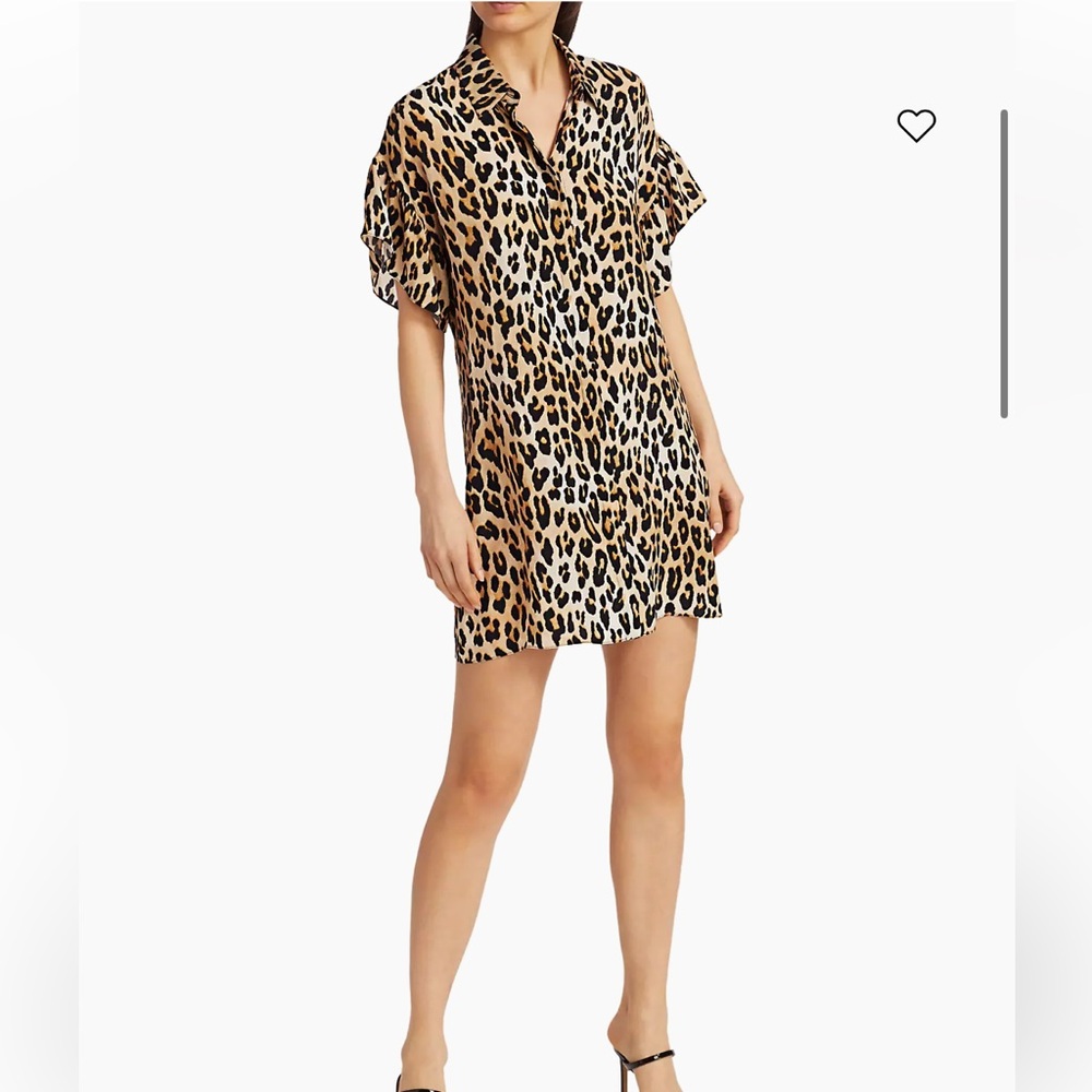 New Alice + Olivia Jude Tunic Leopard Shirtdress